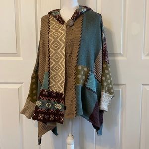 Anthropologie hooded cardigan dolman sleeve OS